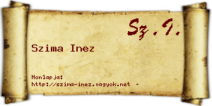 Szima Inez névjegykártya